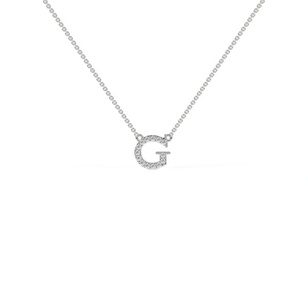 תליון האות G משובץ ביהלומים,